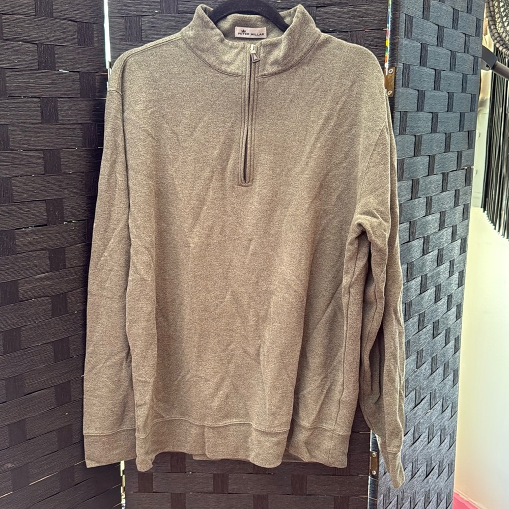 Peter Millar Sage Green Half Zip Sweater Size L